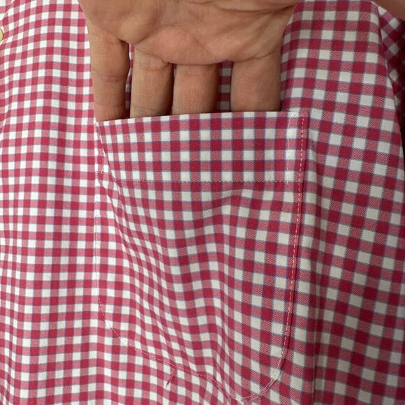 Peter Millar Button Down Shirt Size L Plaid Summer Comfort Preppy Stretch - Picture 4 of 11